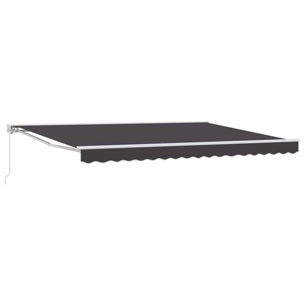 vidaXL Auvent rétractable manuel Anthracite 5 x 3 m