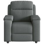 vidaXL Fauteuil de massage inclinable Gris foncé Tissu