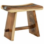 vidaXL Tabouret de salle de bain Naturel 50 x 30 x 44 cm Bois naturel