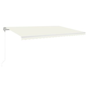vidaXL Auvent rétractable automatique 500x350 cm Crème