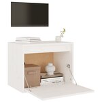 vidaXL Armoire murale Blanc 45x30x35 cm Bois de pin massif