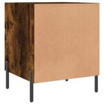 vidaXL Table de chevet chêne fumé 40x40x50 cm bois d'ingénierie