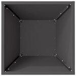 vidaXL Jardinière noire en métal 35x35x15 cm  en acier.