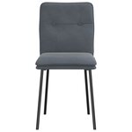 vidaXL Chaises à manger lot de 6 gris foncé velours