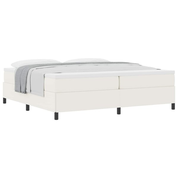 vidaXL Lit à lattes Crème 200 x 200 cm Tissu en velours côtelé