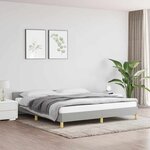 vidaXL Cadre de lit sans matelas gris clair 160x200 cm tissu