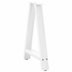 vidaXL Pieds de table à manger en forme de A 2 pièces Blanc 60 x (72-73) cm Acier