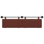 vidaXL Tête de lit suspendue Brun Brillant PU antique