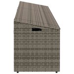 vidaXL Boîte de rangement de jardin gris 220x50x58 cm résine tressée