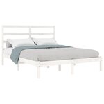 vidaXL Cadre de lit sans matelas blanc 120x200 cm bois de pin massif