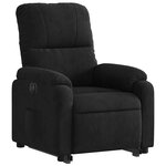 vidaXL Fauteuil inclinable électrique noir tissu microfibre