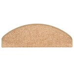 vidaXL Tapis d'escalier 30 pièces 65 x 21 x 4 cm Doré Demi-rond Grand