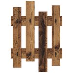 vidaXL Porte-manteau mural Montage mural Bois ancien 60 x 3 x 82 cm
