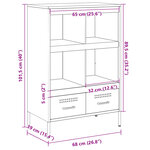 vidaXL Buffet haut rose 68x39x101 5 cm acier