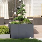 vidaXL Jardinière anthracite 120x80x80 cm acier