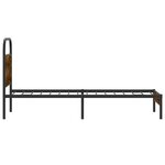 vidaXL Cadre de lit sans matelas chêne fumé 75x190cm bois d'ingénierie