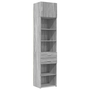 vidaXL Armoire de rangement mince sonoma gris 50x42 5x225 cm