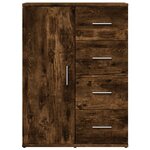 vidaXL Buffets 2 Pièces chêne fumé 59x39x80 cm bois d'ingénierie