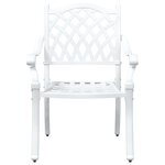 Ensemble Bistro de Jardin 3 Pièces vidaXL en Aluminium Blanc