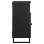 vidaXL Buffet noir 60x33x75 cm bois massif de manguier