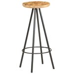 vidaXL Tabourets de bar lot de 4 bois de manguier brut
