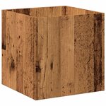 vidaXL Jardinière vieux bois 40x40x40 cm bois d'ingénierie