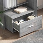 vidaXL Armoire à tiroirs Gris 55 x 45 x 33 5 cm Bois d'ingénierie