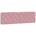 vidaXL Lit avec matelas rose 160x200 cm velours