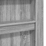 vidaXL Cadre de lit superposé avec bureau Gris Sonoma 90 x 190 cm