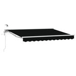vidaXL Auvent rétractable électrique Noir et Blanc 3 5 x 2 5 m