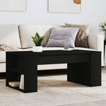 vidaXL Table basse noir 102x55x42 cm bois d'ingénierie