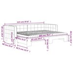 vidaXL Lit de jour avec lit gigogne et matelas jaune 80x200 cm velours