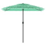 vidaXL Parasol de jardin avec mât en acier vert 248x248x248 cm