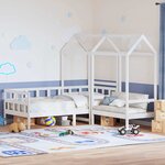 vidaXL Ensemble de lit de jour avec toit 80x200 cm bois de pin massif