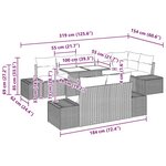 vidaXL Ensemble de canapé de jardin 9 Pièces Beige Poly rotin