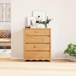 vidaXL Commode Drammen Marron 76 5 x 40 x 91 cm Bois de pin massif