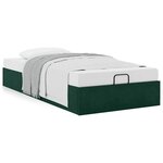 vidaXL Cadre de lit ottoman sans matelas vert foncé 80x200 cm velours