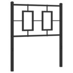 vidaXL Tête de lit métal noir 80 cm