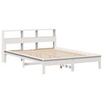 vidaXL Cadre de lit sans matelas blanc 140x200 cm bois de pin massif
