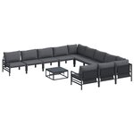 vidaXL Ensemble de canapé de jardin Anthracite Acier