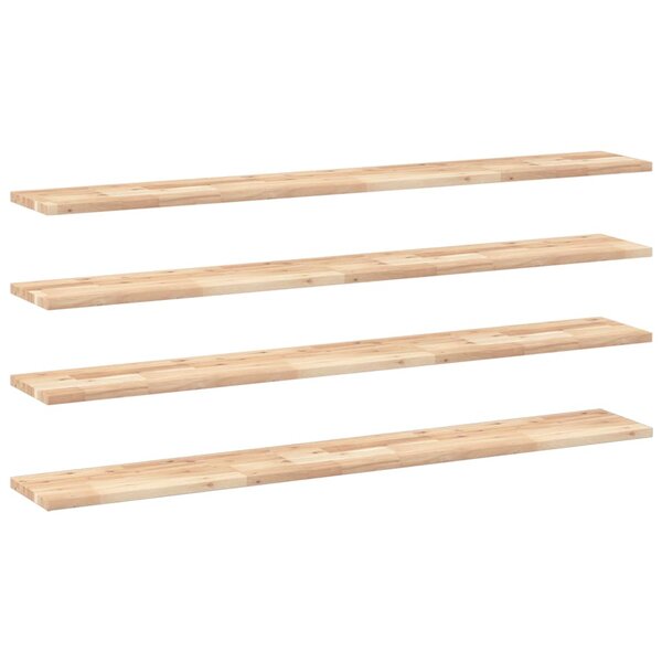 vidaXL Étagères flottantes 4 Pièces 140x20x2 cm acacia massif non traité