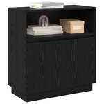 vidaXL Buffet LED Chêne noir 71 x 34 5 x 75 cm Bois d'ingénierie