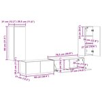 vidaXL Ensemble meuble TV 4 Pièces Blanc Bois d'ingénierie