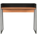 Bureau table poste de travail meuble d'ordinateur informatique étude et 90 x 60 x 88 cm noir 02_0023929