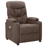 vidaXL Fauteuil de massage Taupe Tissu