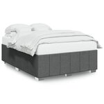 vidaXL Cadre de lit sans matelas gris foncé 140x200 cm tissu