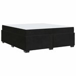 vidaXL Cadre de lit avec matelas Noir 180 x 200 cm Velours