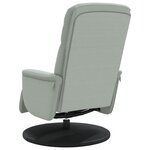 vidaXL Fauteuil inclinable avec repose-pied gris clair velours