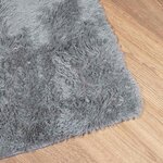 vidaXL Tapis shaggy à poils longs NAVARRA gris clair 120x120 cm