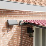 vidaXL Auvent Rétractable Rouge et blanc 500 ×350 cm tissu